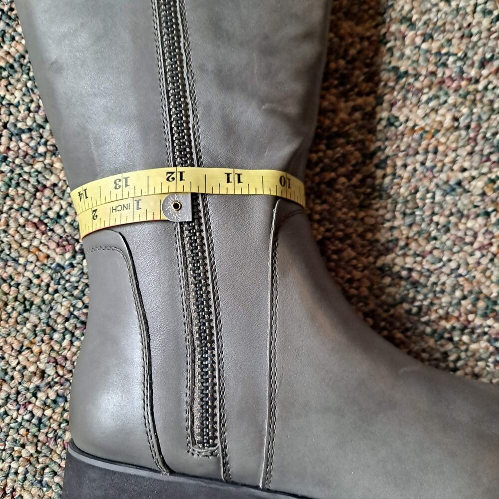 Naturalizer Gray Wide Calf Ridding Boots w/ Side Zips - Size 8.5M (NWT/Box) - Picture 15 of 16